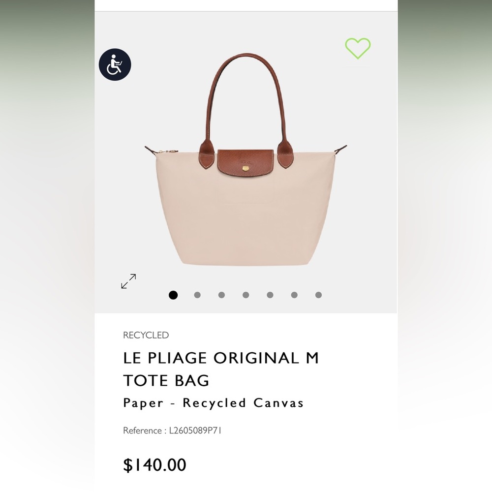 Longchamp Le Pliage medium tote bag (color: paper)